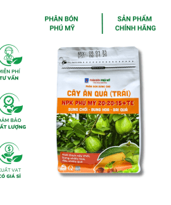 Phân NPK Phú Mỹ 20-20-15+TE Cây ăn quả (500gr) - Kích thích nảy chồi, bung chồi, bung nhiều hoa và đậu nhiều quả