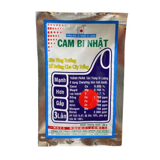 Phân bón vi lượng CAM Bi Nhật Bản - Tăng tỷ lệ đậu trái, lớn nhanh - Gói 40 gram