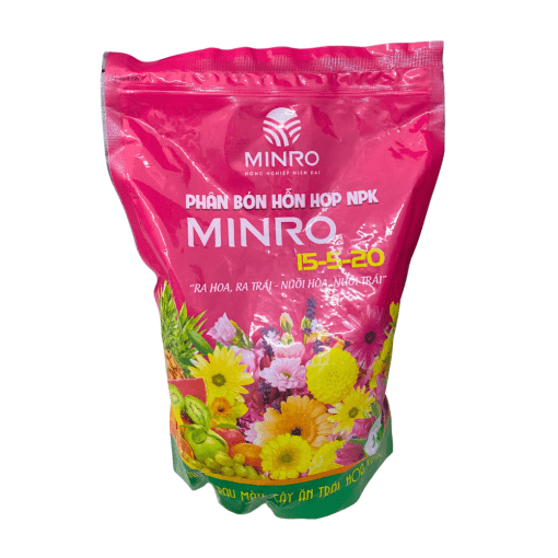 Phân NPK MINRO 15-5-20 – Phân bón hỗn hợp giúp cây ra hoa, đậu trái