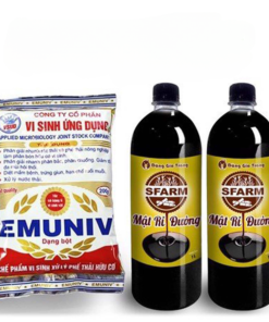 Combo bộ đôi 01 túi chế phẩm ủ rác và phân bón Emuniv 200gram và 02 chai mật rỉ đường loại 1 lít - Tại CH Hà Nội