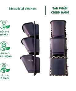 Bộ khung và chậu treo tường ( ốp tường ) 3 tầng trồng hoa ( THT )