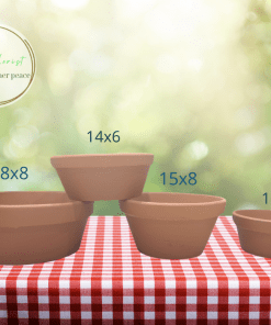 Chậu đất nung ly gờ dáng thấp thoát nước tốt, nhiều kích thước