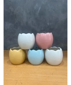 chậu sứ mini Bát Tràng trồng cây sen đá, xương rồng, cây văn phòng