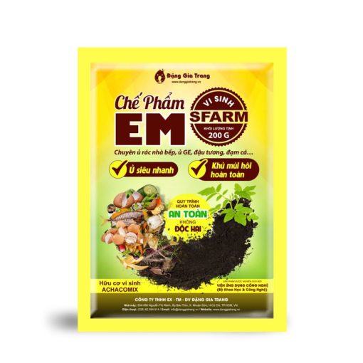 Chế phẩm EM SFARM (200g) – Chế phẩm vi sinh ủ phân, khử mùi hiệu quả