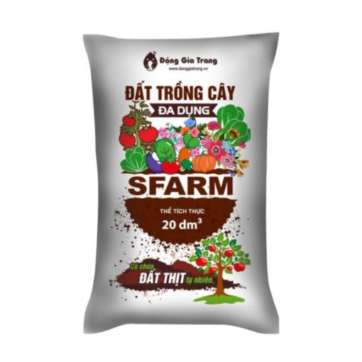 Đất trồng cây đa dụng SFARM (20dm³) – Đất sạch, cung cấp dinh dưỡng hữu cơ, ngừa nấm bệnh, trồng mọi loại cây
