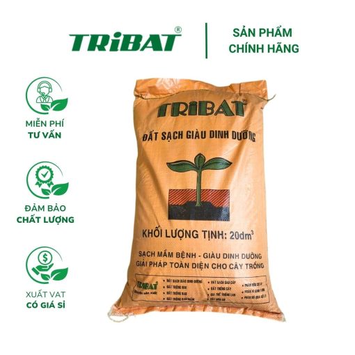 Đất trồng cây Tribat giàu dinh dưỡng (20dm³) – Đất sạch, trồng rau, hoa, cây kiểng hiệu quả