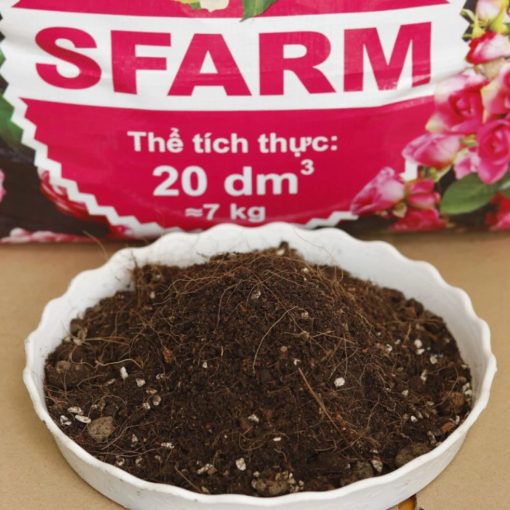 Đất trồng hoa hồng Sfarm (20dm³) - Đất sạch trồng hoa hồng, dinh dưỡng hữu cơ, tơi xốp, không cần trộn thêm