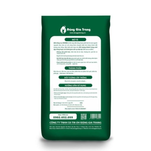 Đất trồng rau SFARM chuyên dùng cho rau ăn lá và rau ăn củ - quả (Bao 20dm3 ~ 8-9kg)
