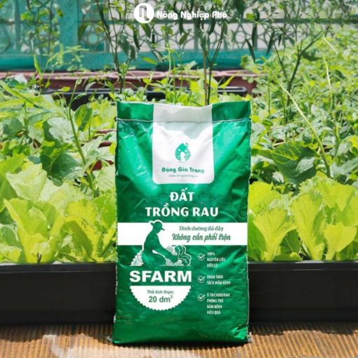 Đất trồng rau SFARM chuyên dùng cho rau ăn lá và rau ăn củ - quả (Bao 20dm3 ~ 8-9kg)