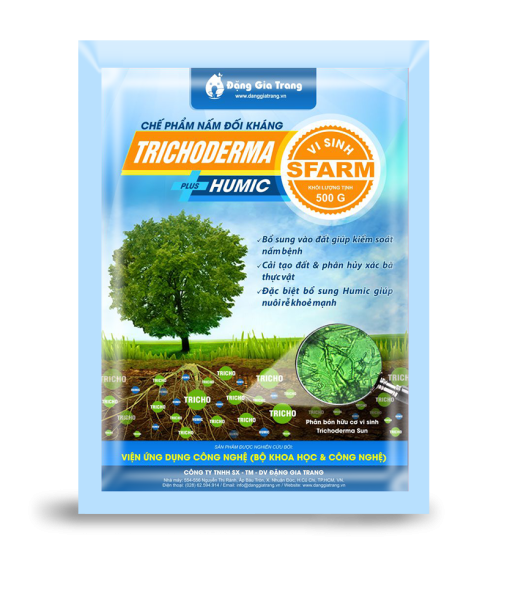 Trichoderma Plus SFARM (500 gram) – Nấm đối kháng, cải tạo đất hiệu quả