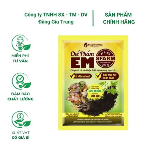 Chế phẩm EM SFARM (200g) – Chế phẩm vi sinh ủ phân, khử mùi hiệu quả