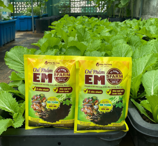 Chế phẩm EM SFARM (200g) – Chế phẩm vi sinh ủ phân, khử mùi hiệu quả
