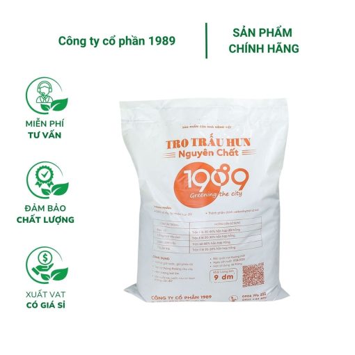 Giá thể trấu sống 1989 - Tơi xốp, cung cấp dinh dưỡng trộn đất trồng hoa kiểng và cây trồng
