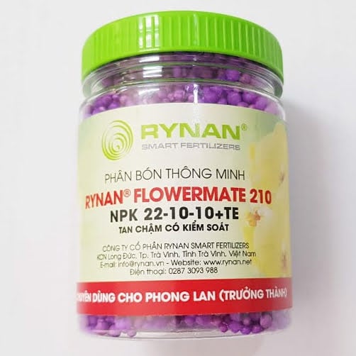 Phân tan chậm Rynan FM 210 (22-10-10) - Hỗ trợ tái tạo và phát triển chồi giai đoạn ra hoa phong lan