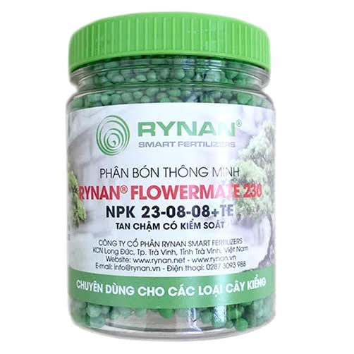 Phân tan chậm Rynan FM 230 (23-08-08) – Kích thích sự phát triển của chồi, lá, giúp lá xanh mượt.