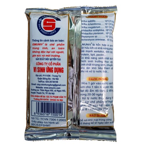 Chế phẩm EMUNIV (200g) – Ủ phân và rác hữu cơ hiệu quả, nhanh hoai mục