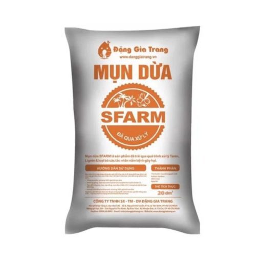 Mụn dừa SFARM đã qua xử lý – Tơi xốp, giữ ẩm cực tốt, trồng rau sạch