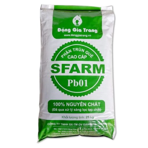 Phân trùn quế cao cấp Sfarm đã qua xử lý- Chuyên bón cho rau sạch, kiểng lá và hoa hồng