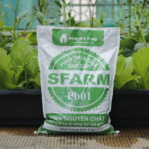 Phân trùn quế cao cấp Sfarm đã qua xử lý- Chuyên bón cho rau sạch, kiểng lá và hoa hồng