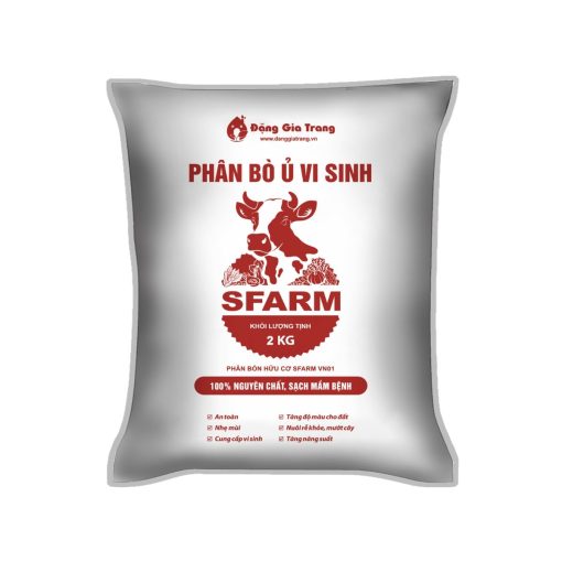 Phân bò ủ vi sinh Sfarm – Phân hữu cơ cải tạo đất, tơi đất, giàu mùn