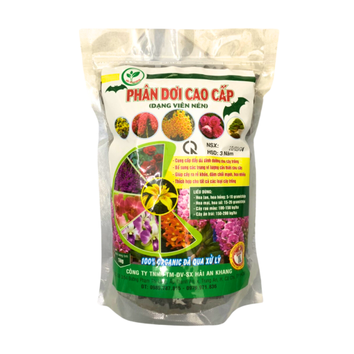Phân bón hữu cơ tự nhiên - Phân dơi cao cấp dạng viên nén (Gói 1Kg)