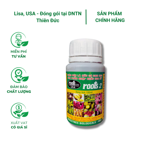 Kích rễ Roots 2 Hoa Kỳ (100ml) – Tăng sức đề kháng, phục hồi nhanh cho cây ăn trái