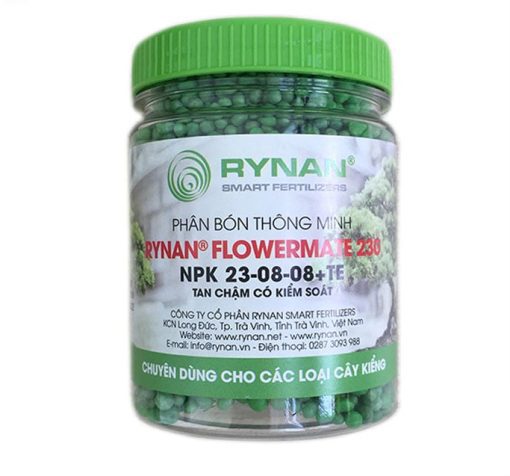 Phân tan chậm Rynan FM 230 (23-08-08) – Kích thích sự phát triển của chồi, lá, giúp lá xanh mượt.