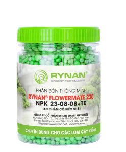 Phân tan chậm Rynan FM 230 (23-08-08) – Kích thích sự phát triển của chồi, lá, giúp lá xanh mượt.