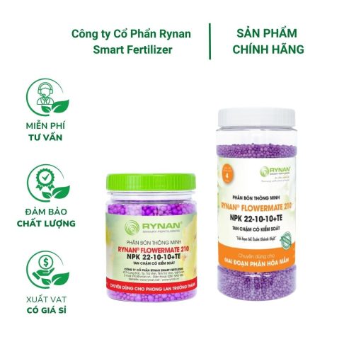 Phân tan chậm Rynan FM 210 (22-10-10) - Hỗ trợ tái tạo và phát triển chồi giai đoạn ra hoa phong lan