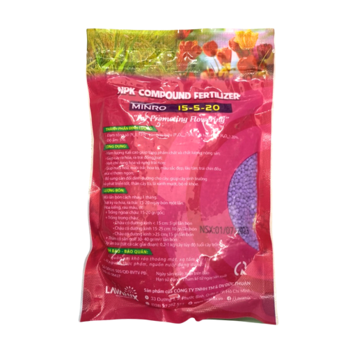 Phân NPK MINRO 15-5-20 – Phân bón hỗn hợp giúp cây ra hoa, đậu trái