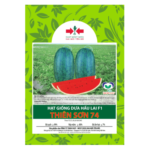 Hạt giống Dưa hấu ruột đỏ lai F1 Thiên Sơn 74 East-West Seed (Hai Mũi Tên Đỏ)