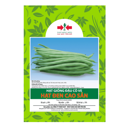 Hạt giống Đậu Cove hạt đen cao sản East-West Seed (Hai Mũi Tên Đỏ) - Gói 100gr
