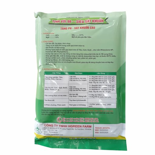 Tinh vôi siêu sát khuẩn 98% - Gói 1kg