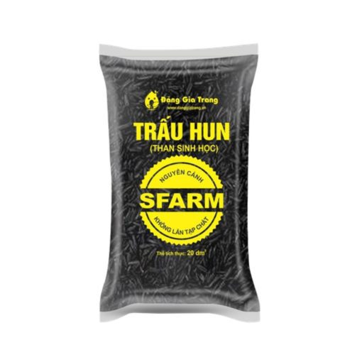 Giá thể trấu hun SFARM – Trấu hun sạch mầm bệnh, giữ ẩm, làm giá thể trồng rau mầm, hoa, ươm cây con