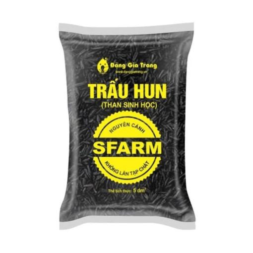 Giá thể trấu hun SFARM – Trấu hun sạch mầm bệnh, giữ ẩm, làm giá thể trồng rau mầm, hoa, ươm cây con