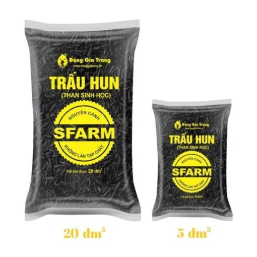 Giá thể trấu hun SFARM – Trấu hun sạch mầm bệnh, giữ ẩm, làm giá thể trồng rau mầm, hoa, ươm cây con