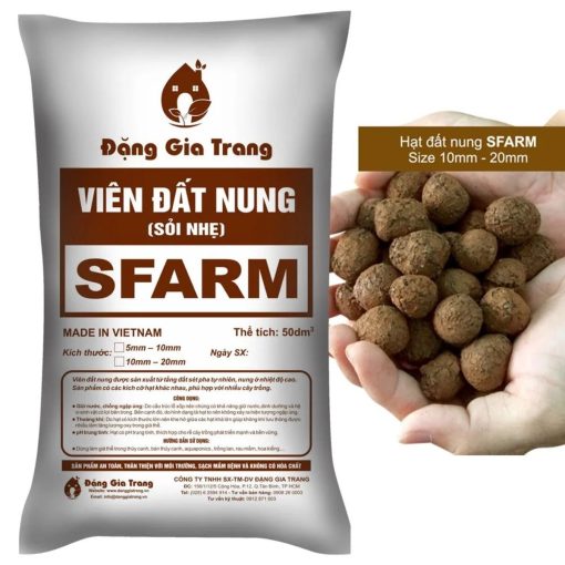 Viên đất nung SFARM - Giá thể trồng rau mầm, hoa kiểng và hệ thống Aquaponics