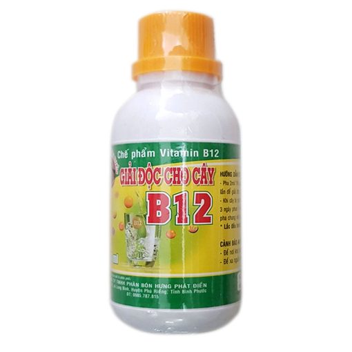 Chế phẩm Vitamin B12 chống sốc và giải độc cho cây trồng, hoa cảnh - Chai 100ml