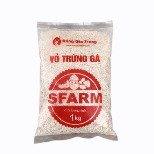 Vỏ trứng gà SFARM (1kg) - Cải tạo đất, bổ sung Canxi, cho cây con, rau màu