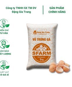 Vỏ trứng gà SFARM (1kg) - Cải tạo đất, bổ sung Canxi, cho cây con, rau màu