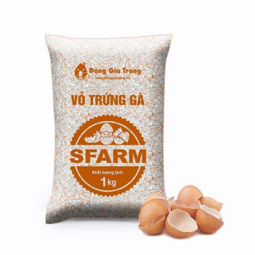 Vỏ trứng gà SFARM (1kg) - Cải tạo đất, bổ sung Canxi, cho cây con, rau màu
